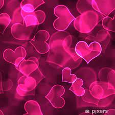 poster hot pink bokeh hearts background