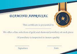 jewelry appraisal certificate templates