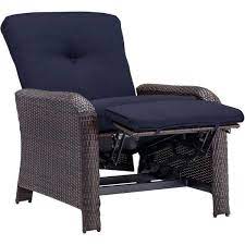 wicker reclining patio lounge chair