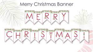 printable merry christmas banner