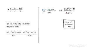 Adding Rational Expressions With Common