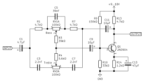 Tone control circuit is used to adjust the tones before entering the amplifier. Stereo Tone Controller With Transistors One Transistor