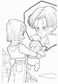 Funny dragon ball z coloring page for kids : Dragon Ball Z Coloring Pages Trunks Coloring And Drawing