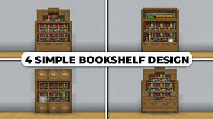 minecraft 4 simple bookshelf design