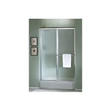 Framed Shower Door With Pebbled Glass