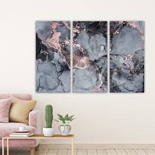 Marble Texture Wall Art Abstract Canvas