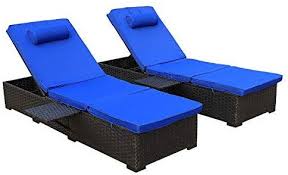 outdoor pe wicker chaise lounge