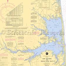 Delaware Indian River Bay Nautical Chart Decor