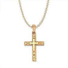 Heart Motif Gold Cross Jewelry Designs