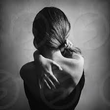 Strong contrast, portrait, bnw, black and white, hands, young woman, girl,  back, strong, light and shadow, delicate by Sophie N. Photo stock -  StudioNow