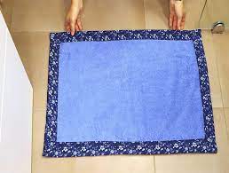 reversible diy bath mat out of old