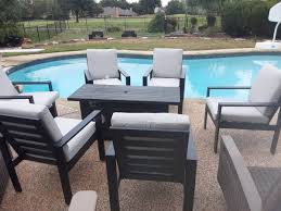 7 Piece Patio Set 6 Chairs With Firepit