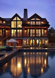 Gorgeous Luxury Log Home | Custom home builders, Home builders, Dream house gambar png