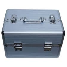 aluminium vanity beauty case silver