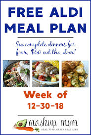 Free Aldi Meal Plan Week Of 12 30 18 1 5 19