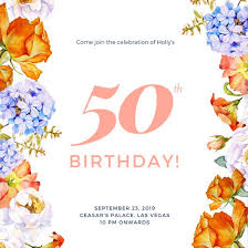 Customize 988 50th Birthday Invitation Templates Online Canva