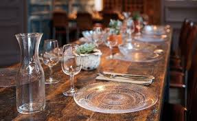 table setting placement of glassware