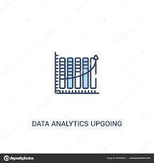 Data Analytics Upgoing Bars Chart Concept 2 Colored Icon