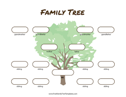 Family Tree With Aunts Uncles And Cousins Template Free Family
