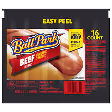 save on ball park franks beef 16 ct