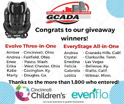 Twelve Car Seat Giveaway Winners