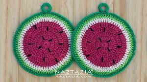 how to crochet watermelon pad for the