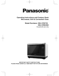 Secondary switch alignment is off. Panasonic Nn Cf873s Operating Instructions Manual Pdf Download Manualslib