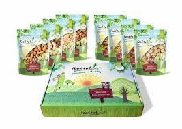 variety healthy snack bags of raw nuts