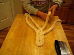 Bring strands b and d over the top of strands a and c to begin the braid. Margaret S 4 Strand Braided Bread Youtube