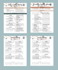 Cleaning Checklist Bundle Daily Weekly