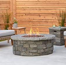 43 sedona gray round fire table