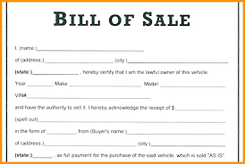 15 Sample Bill Of Sale For A Car E Mail Statement
