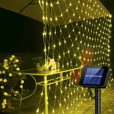 mesh net curtain string fairy lights