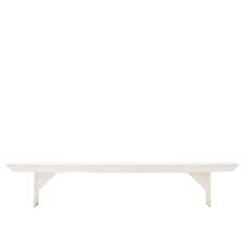 Timber Bench Seat White Hire For
