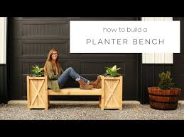 Diy Wooden Planter Bench Buidling Plans