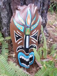 Hand Painted Tiki Mask Wall Hanging
