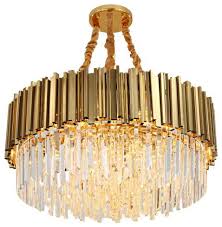 Gio Gold Plated Crystal Chandelier