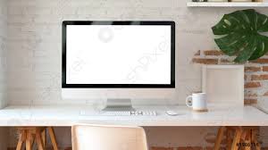 blank screen desktop computer in
