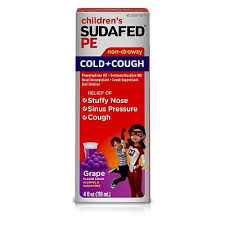 Childrens Sudafed Pe Cold Cough Relief Grape Liquid 4