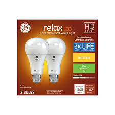 Ge Relax 75 Watt Eq A21 Soft White Dimmable Led Light Bulb 2 Pack In The General Purpose Led Light Bulbs Department At Lowes Com