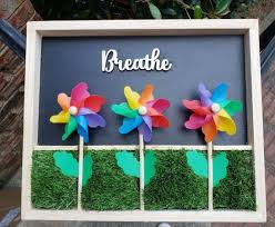 Breathe Sensory Board Pinwheel Flowers