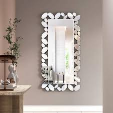 rectangle decorative wall mirror silver
