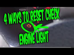 how to reset check engine light codes
