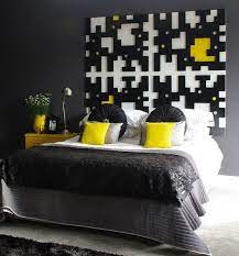 grey yellow and black bedroom ideas off