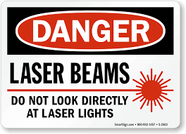 laser beams do not look directly at