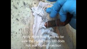fix leaks around waterline pipe and