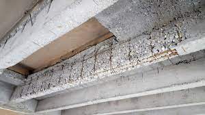 ribbed floor slab repair with mortar