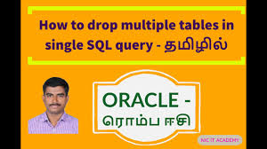 how to drop multiple tables in oracle