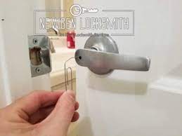 Then get a metal coat hanger (if you can find one anymore) and straighten it out. How To Open A Locked Door That Has A Small Hole In The Doorknob Quora
