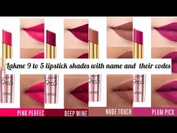 lakme 9 to 5 lipstick shades with their